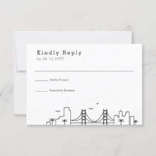 サンフランシ結婚スコ スカイラインRSVP 出欠カード