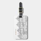 サンフランシ絵を描ステレディーススケッチラゲッジタグ ラゲッジタグ (正面縦)