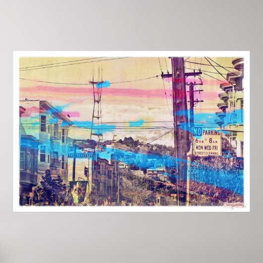 サンフラン観光ピークのミッション地区サンフランシスコ ポスター (正面)