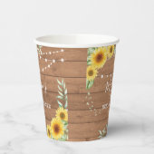 サンフラ素朴ワーライトブライダルシャワー 紙コップ (左)