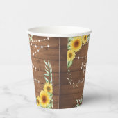 サンフラ素朴ワーライトブライダルシャワー 紙コップ (右)