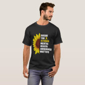 サンフロメンタルヘルスアウェアネス問題スティグマ Tシャツ (正面フル)