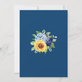 サンフローズダスティブルーフローラ縁ど金ゴールド結婚ズ 招待状 (裏面)