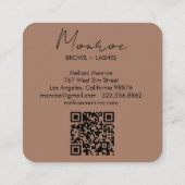 サンフローラボーホラインアートエレガントQRコードモカ スクエア名刺 (裏面)
