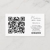 サンフローラボーホラインアートエレガントQRソーシャルアイコン 名刺 (裏面)