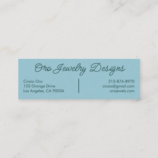 サンフローリングつる植物エレガントボホフローラユニーク スキニー名刺 (裏面)