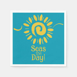 サンブルーイエロービーチハウスシーズデイカクテル スタンダードカクテルナプキン