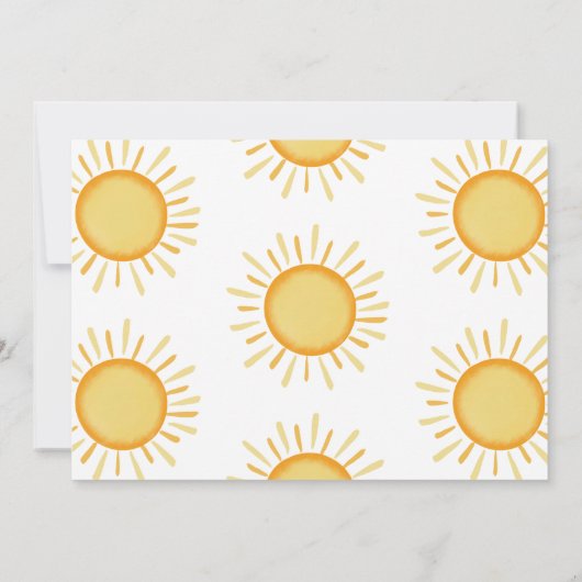 サンブルーサマーファースト誕生日 招待状 (裏面)