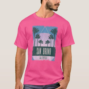 サンブルーノカリフォルニアCAヴィンテージVAPORWAVEレトロ80 Tシャツ
