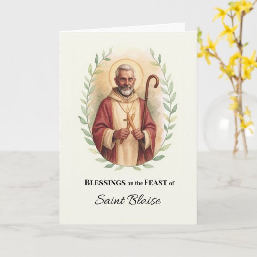 サンブレーズフィーストの日恵み水彩リース カード (黄色い花)