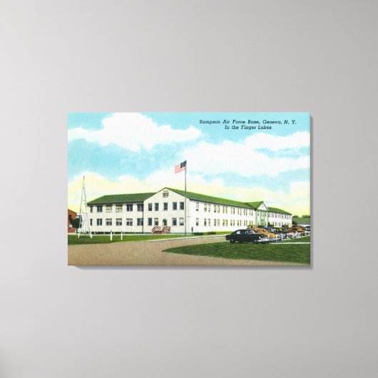 サンプソンエアフォースベース建物 キャンバスプリント (正面)