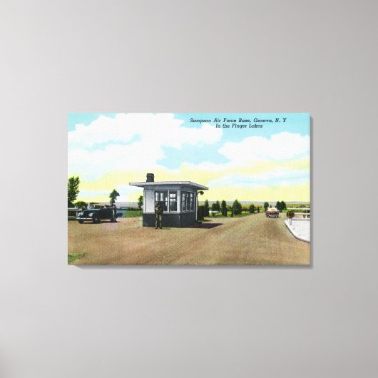 サンプソン空軍基地図への入口 キャンバスプリント (正面)