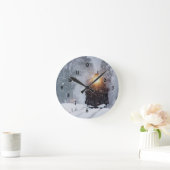 サンプターバレー鉄道クリスマスクロック ラウンド壁時計 (ホーム)