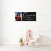 サンプルのブラック大学院おめでとうバナー 横断幕 (インサイチュ)