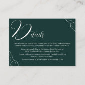 サンプルエメラルドグリーンラインタイポグラフィ詳細 エンクロージャーカード (正面)