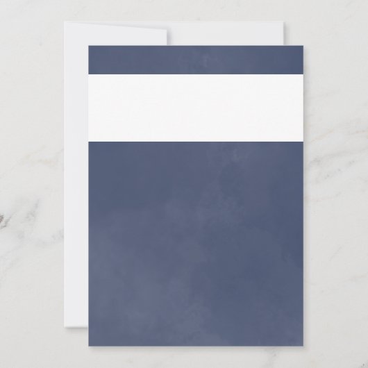 サンプルクラシックのネイビーブルースモーク事業開始 招待状 (裏面)