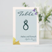 サンプルクラシックゴールデング結婚リーンのテーブル番号 エンクロージャーカード (スタンド正面)