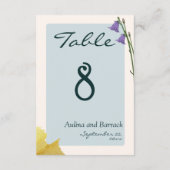 サンプルクラシックゴールデング結婚リーンのテーブル番号 エンクロージャーカード (裏面)