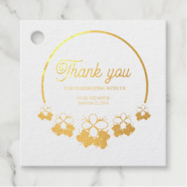 サンプルクラシックサークルミニフラワーありがとう フェイバータグ