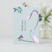 サンプルクラシック紫グリーンサンキューカード (スタンド正面)