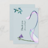 サンプルクラシック紫グリーンサンキューカード (正面/裏面)