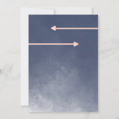 サンプルタイポグラフィネイビーブルーブライダルシャワー 招待状 (裏面)