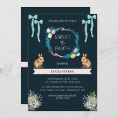 サンプルダークグリーンイースタービースウィート16誕生日 招待状 (正面/裏面)