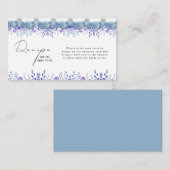 サンプルパープルフローラガーデンブライダルシャワーレシピ エンクロージャーカード (正面/裏面)