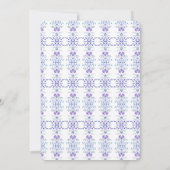 サンプルパープルフローラガーデンブライダルシャワー 招待状 (裏面)