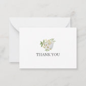 サンプルフローラとバニーかわいいサンキューカード ノートカード (裏面)