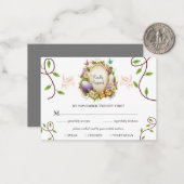 サンプルホワイトイースタービーブフォレストバニーRSVP ノートカード (正面/裏面インサイチュ)