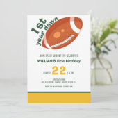 サンプルレトロサッカー初年ダウン1歳の誕生日 招待状 (スタンド正面)