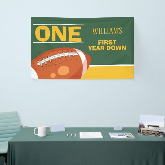 サンプルレトロサッカー初年ダウン1歳の誕生日 横断幕 (トレードショー)