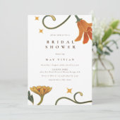 サンプルヴィンテージフォーコアビッグフローラブライダルシャワー 招待状 (スタンド正面)