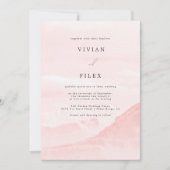 サンプル山の国の側の水の結婚色 招待状 (正面)