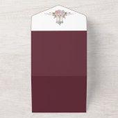 サンプル素朴フローラバラ&ランタン冬 オールインワン招待状 (外側)