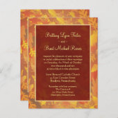 サンプル結婚式招待状 – 秋ミストフレーム インビテーションポストカード (正面/裏面)