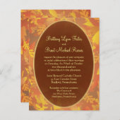 サンプル結婚式招待状 – 秋ミストラウンド インビテーションポストカード (正面/裏面)