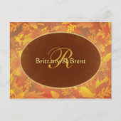 サンプル結婚式招待状 – 秋ミストラウンド インビテーションポストカード (裏面)