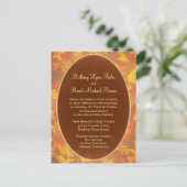 サンプル結婚式招待状 – 秋ミストラウンド インビテーションポストカード (スタンド正面)