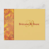 サンプル結婚式招待状-紅葉 – 光源 インビテーションポストカード (裏面)