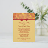 サンプル結婚式招待状-紅葉 – 光源 インビテーションポストカード (スタンド正面)