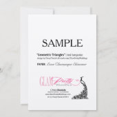 サンプル面取りきらめく幾何三角形ティール(緑がかった色) 招待状 (裏面)