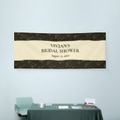 サンプル　カリグラフィー　テキスト　パターン　ブライダル　シャワー 横断幕 (トレードショー)