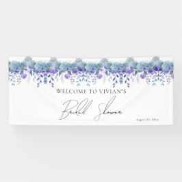 サンプル パープル フローラル ガーデン ブライダル シャワー ウェルカム 横断幕
