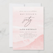 サンプル マウンテン カントリー 水彩 誕生日 招待状 (正面)