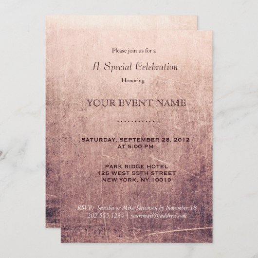 サンプル 招待状 (正面/裏面)