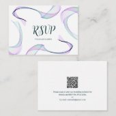 サンプル 紫のQRコード 返信 エンクロージャーカード (正面/裏面)