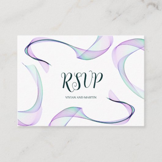 サンプル 紫のQRコード 返信 エンクロージャーカード (正面)