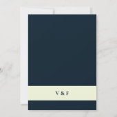 サンプルNavy写真の保存日付 招待状 (裏面)